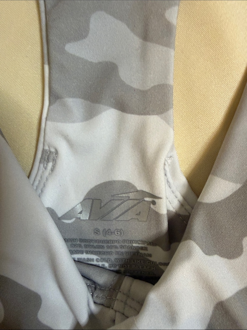 Avia Gray & White Camo Racerback Sports Bra - Picture 2 of 4